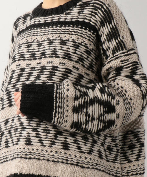 DEUXIEME CLASSE - YLEVE イレーヴ HAND JACQUARD PULLOVER ニット YLEVE イレーヴ HAND JACQUARD PULLOVER ニット