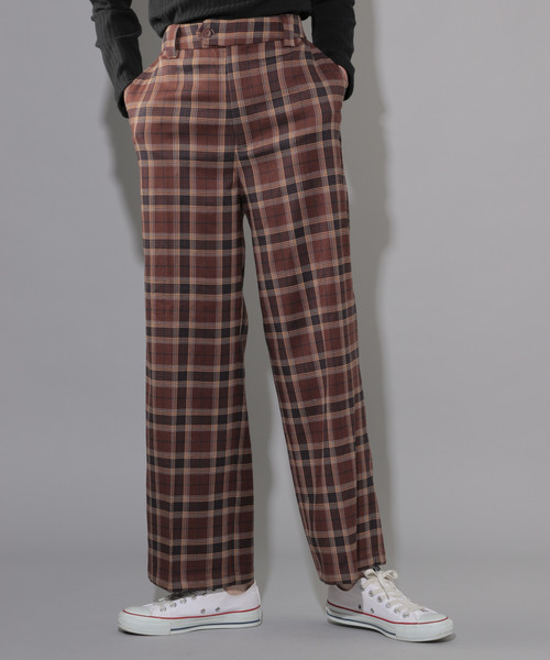 PAGEBOY（ページボーイ）の「チェックワイドパンツ（その他パンツ・レディース・ホワイト系その他/ブラウン系その他/ブルー系その他・SMALL/MEDIUM）」の3枚目の写真