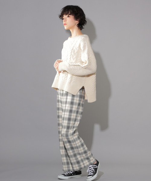 PAGEBOY（ページボーイ）の「チェックワイドパンツ（その他パンツ・レディース・ホワイト系その他/ブラウン系その他/ブルー系その他・SMALL/MEDIUM）」の21枚目の写真