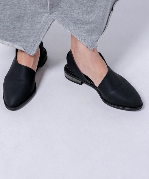 antiqua(アンティカ)の「オープンバックシューズ(スリッポン・レディース・ブラック・23.5cm/24.5cm/23.0cm/24.0cm/25.0cm)」の4枚目の写真