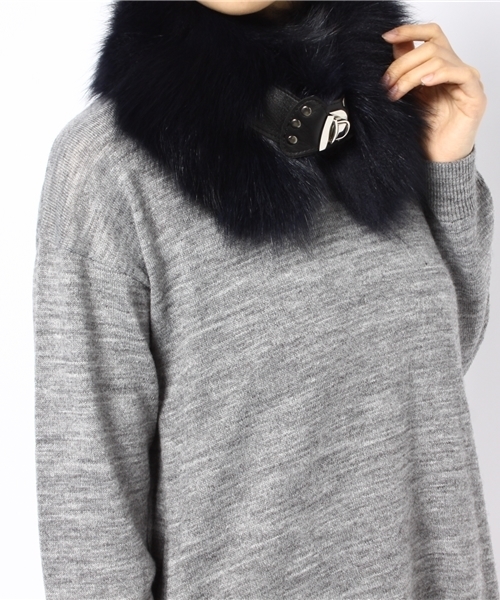 ESTNATION（エストネーション）の「For Y ファーストール（ストール/ショール・レディース・グレー/ネイビー/ブラック・FREE）」の7枚目の写真