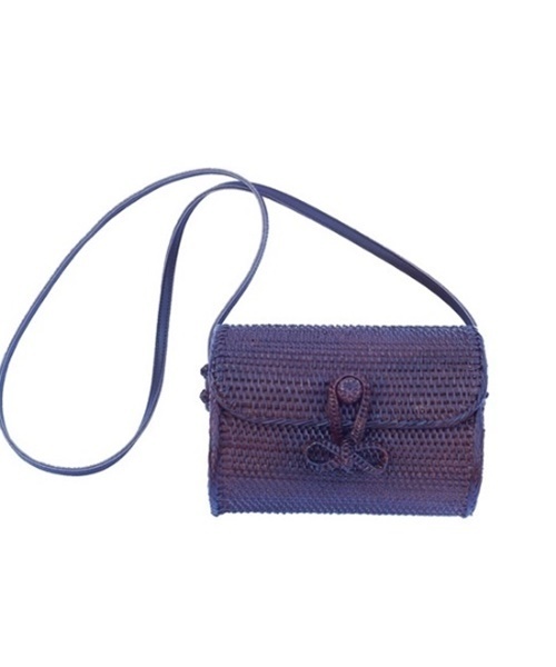 Casselini（キャセリーニ）の「Casselini(キャセリーニ)ラタンバッグ（ショルダーバッグ・レディース・ダークブラウン/ナチュラル・FREE）」の11枚目の写真