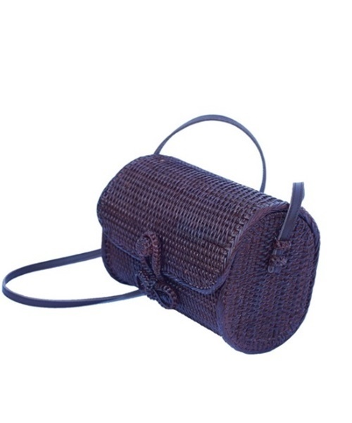 Casselini（キャセリーニ）の「Casselini(キャセリーニ)ラタンバッグ（ショルダーバッグ・レディース・ダークブラウン/ナチュラル・FREE）」の7枚目の写真