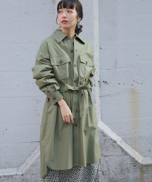 LOWRYS FARM（ローリーズファーム）の「ロングCPOジャケット　819479（その他アウター・レディース・ブラック/ベージュ/カーキ・FREE）」の3枚目の写真