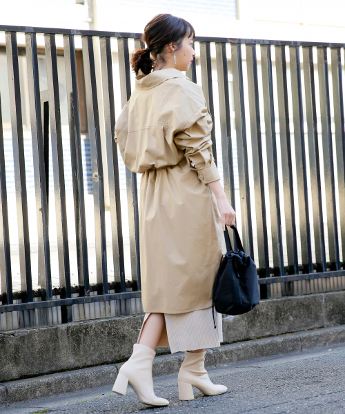 LOWRYS FARM（ローリーズファーム）の「ロングCPOジャケット　819479（その他アウター・レディース・ブラック/ベージュ/カーキ・FREE）」の4枚目の写真