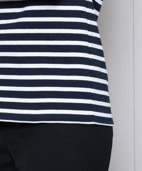 SAINT JAMES(セントジェームス)の「<SAINT JAMES>OUESSANT BORDER PULLOVER 19SS/カットソー(Tシャツ/カットソー・レディース・ベージュ/オレンジ/ネイビー/ライム/ホワイト・1/3)」の12枚目の写真