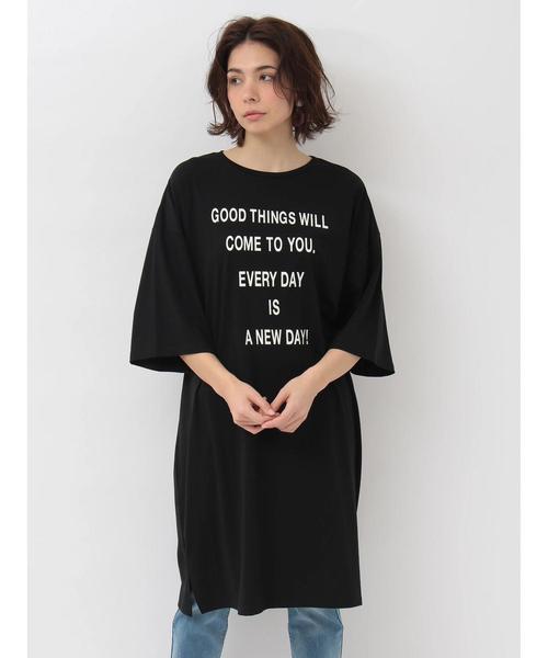 Editt by YECCA VECCA（エディットバイイェッカヴェッカ）の「ロゴBIG-Tee（Tシャツ/カットソー・レディース・ホワイト/ブラック/杢グレー・FREE）」の12枚目の写真