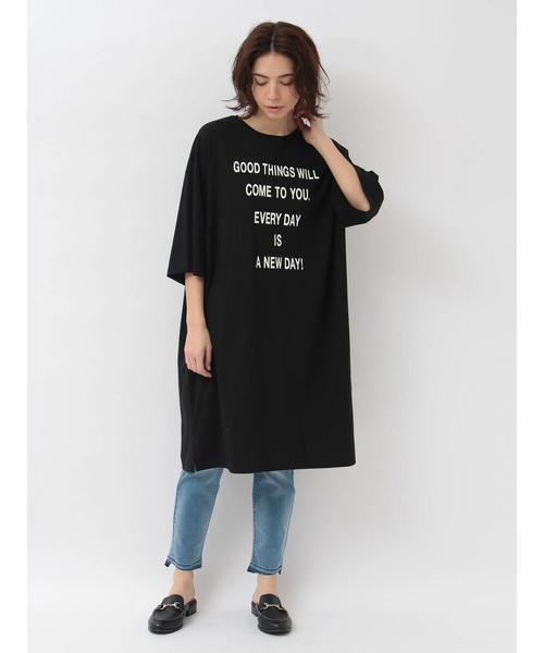 Editt by YECCA VECCA（エディットバイイェッカヴェッカ）の「ロゴBIG-Tee（Tシャツ/カットソー・レディース・ホワイト/ブラック/杢グレー・FREE）」の11枚目の写真