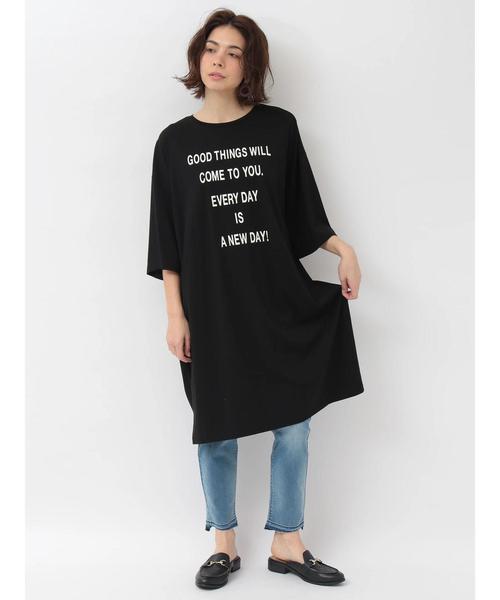 Editt by YECCA VECCA（エディットバイイェッカヴェッカ）の「ロゴBIG-Tee（Tシャツ/カットソー・レディース・ホワイト/ブラック/杢グレー・FREE）」の10枚目の写真