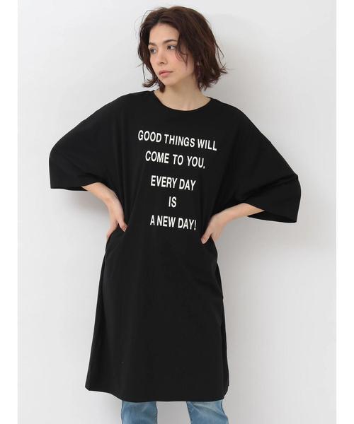 Editt by YECCA VECCA（エディットバイイェッカヴェッカ）の「ロゴBIG-Tee（Tシャツ/カットソー・レディース・ホワイト/ブラック/杢グレー・FREE）」の7枚目の写真