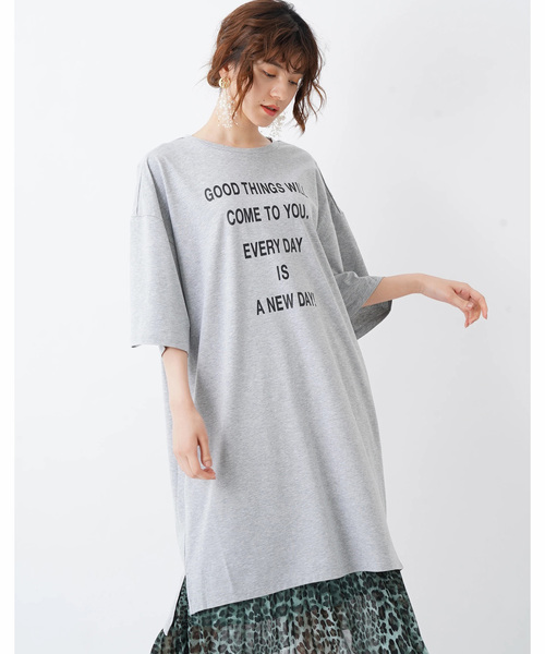 Editt by YECCA VECCA（エディットバイイェッカヴェッカ）の「ロゴBIG-Tee（Tシャツ/カットソー・レディース・ホワイト/ブラック/杢グレー・FREE）」の3枚目の写真