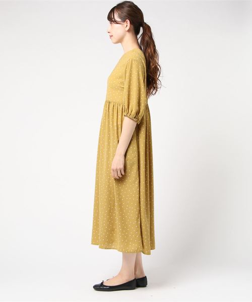 sabstreet my standard(サブストリートマイスタンダード)の「デシンドットワンピース【9号(M)】(ワンピース・レディース・グリーン/マスタード/ブラック・9号/15号)」の4枚目の写真