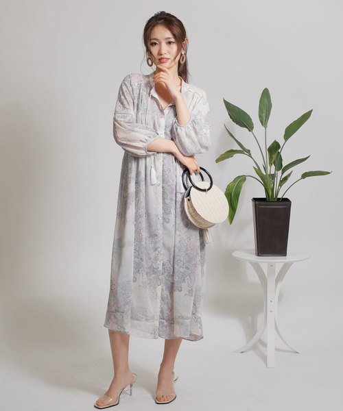 LADYMADE（レディメイド）の「ペイズリースカーフロングワンピース（ワンピース・レディース・パープル/イエロー・FREE）」の4枚目の写真