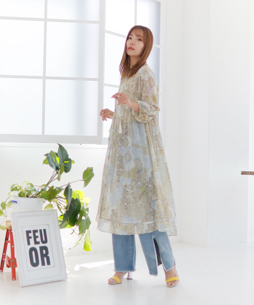 LADYMADE（レディメイド）の「ペイズリースカーフロングワンピース（ワンピース・レディース・パープル/イエロー・FREE）」の15枚目の写真