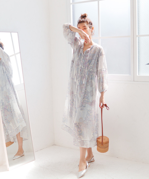 LADYMADE（レディメイド）の「ペイズリースカーフロングワンピース（ワンピース・レディース・パープル/イエロー・FREE）」の19枚目の写真