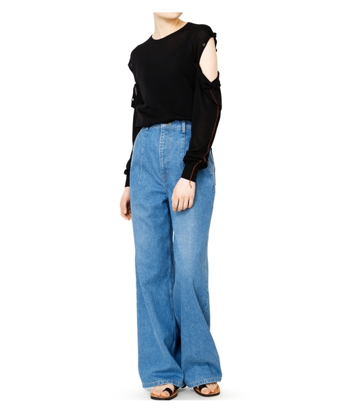 セール】Wide Leg Denim Pants（デニムパンツ）｜LE CIEL BLEU