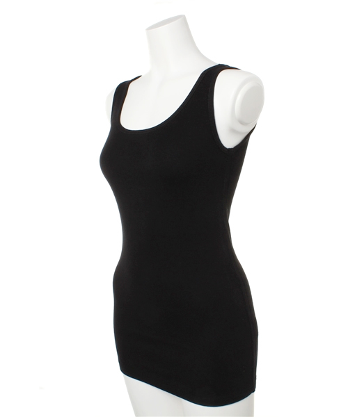 PLST（プラステ）の「リブタンクトップ（タンクトップ・レディース・ホワイト/ホワイト×ネイビー/ブラック/グレー/ヘザーグレー/グレー系その他/インディゴブルー/ネイビー・2）」の9枚目の写真