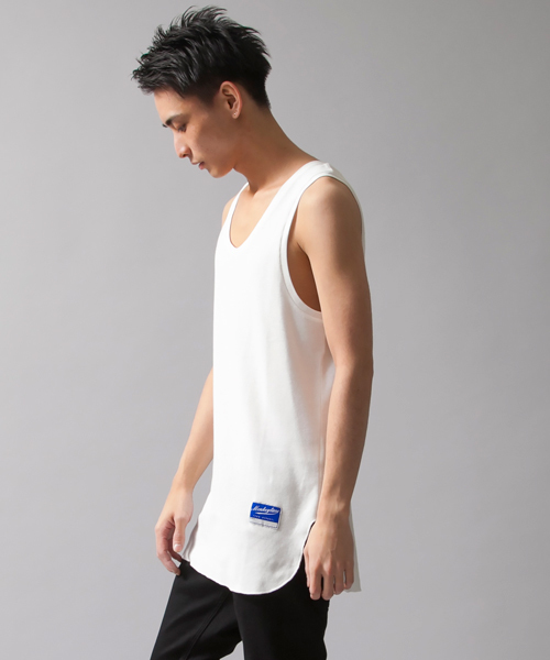 MONKEY TIME（モンキータイム）の「MT∴ 40サーマル ロング タンクトップ ◆（タンクトップ・メンズ・ホワイト/ブラック/グレー・LARGE/MEDIUM）」の4枚目の写真