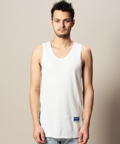 MONKEY TIME（モンキータイム）の「MT∴ 40サーマル ロング タンクトップ ◆（タンクトップ・メンズ・ホワイト/ブラック/グレー・LARGE/MEDIUM）」の13枚目の写真