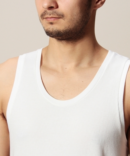 MONKEY TIME（モンキータイム）の「MT∴ 40サーマル ロング タンクトップ ◆（タンクトップ・メンズ・ホワイト/ブラック/グレー・LARGE/MEDIUM）」の9枚目の写真