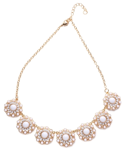 Another Edition(アナザーエディション)の「ECODECO FLW BJ NL(ネックレス・レディース・ホワイト/ライトピンク・フリー)」の1枚目の写真