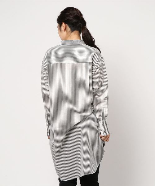 CITYSHOP(シティーショップ)の「ストライプシャツ(シャツ/ブラウス・レディース・イエロー/ブラック・FREE)」の4枚目の写真