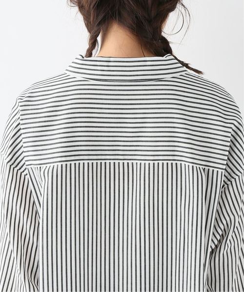 CITYSHOP(シティーショップ)の「ストライプシャツ(シャツ/ブラウス・レディース・イエロー/ブラック・FREE)」の9枚目の写真