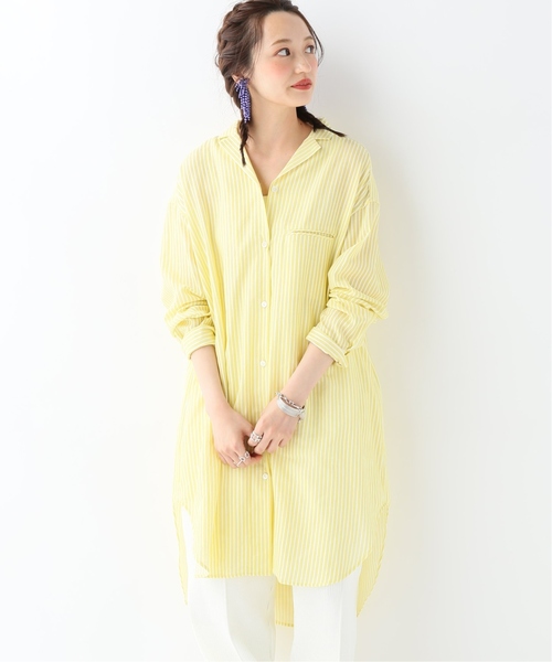 CITYSHOP(シティーショップ)の「ストライプシャツ(シャツ/ブラウス・レディース・イエロー/ブラック・FREE)」の19枚目の写真