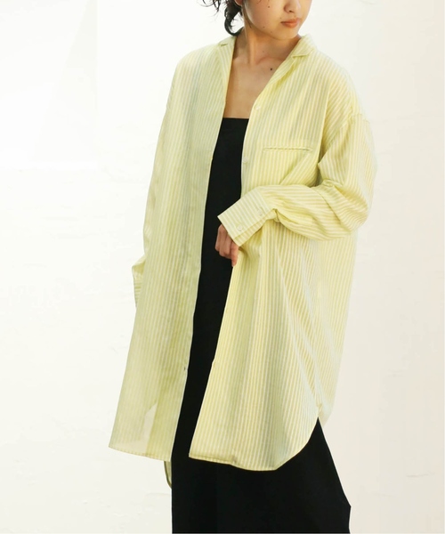CITYSHOP(シティーショップ)の「ストライプシャツ(シャツ/ブラウス・レディース・イエロー/ブラック・FREE)」の21枚目の写真