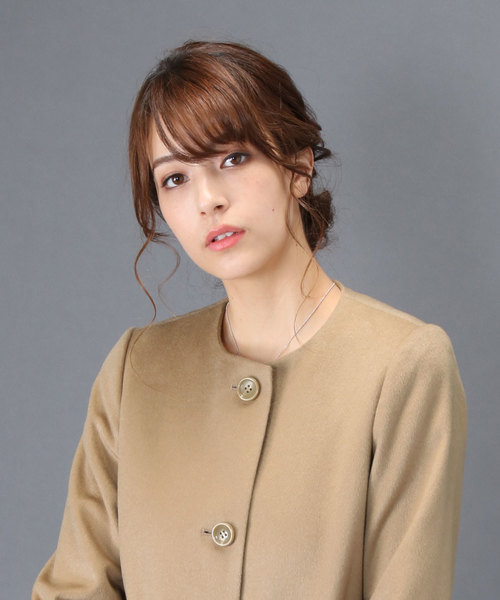 sankyo shokai(サンキョウショウカイ)の「カシミヤロリス袖ノーカラーコート(ノーカラーコート・レディース・ブラック/ベージュ・11号/9号)」の11枚目の写真