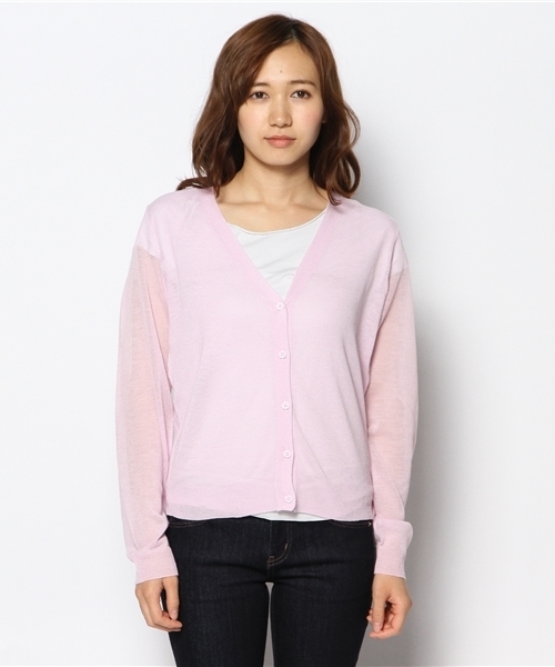 WEGO（ウィゴー）の「WEGO/Vネックカーディガン（カーディガン/ボレロ・レディース・オレンジ/ホワイト系その他/ライム/ブルー系その他/ライトパープル/ライトイエロー/レッド・FREE）」の8枚目の写真