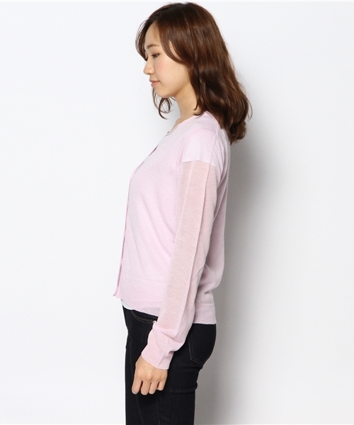 WEGO（ウィゴー）の「WEGO/Vネックカーディガン（カーディガン/ボレロ・レディース・オレンジ/ホワイト系その他/ライム/ブルー系その他/ライトパープル/ライトイエロー/レッド・FREE）」の9枚目の写真