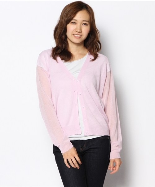 WEGO（ウィゴー）の「WEGO/Vネックカーディガン（カーディガン/ボレロ・レディース・オレンジ/ホワイト系その他/ライム/ブルー系その他/ライトパープル/ライトイエロー/レッド・FREE）」の11枚目の写真