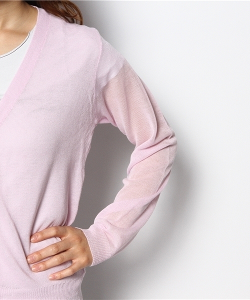 WEGO（ウィゴー）の「WEGO/Vネックカーディガン（カーディガン/ボレロ・レディース・オレンジ/ホワイト系その他/ライム/ブルー系その他/ライトパープル/ライトイエロー/レッド・FREE）」の13枚目の写真