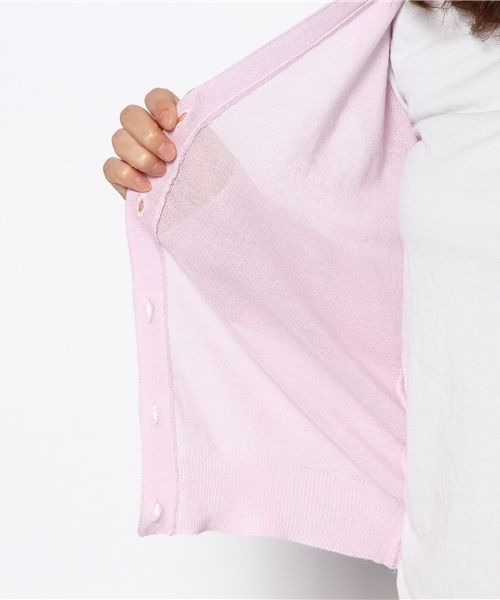 WEGO（ウィゴー）の「WEGO/Vネックカーディガン（カーディガン/ボレロ・レディース・オレンジ/ホワイト系その他/ライム/ブルー系その他/ライトパープル/ライトイエロー/レッド・FREE）」の14枚目の写真