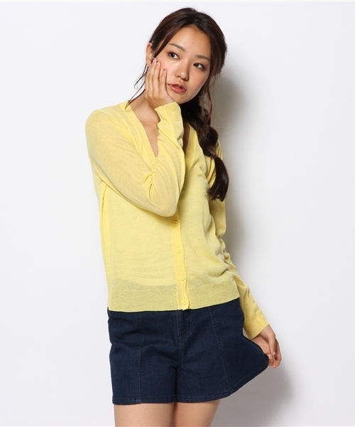 WEGO（ウィゴー）の「WEGO/Vネックカーディガン（カーディガン/ボレロ・レディース・オレンジ/ホワイト系その他/ライム/ブルー系その他/ライトパープル/ライトイエロー/レッド・FREE）」の17枚目の写真