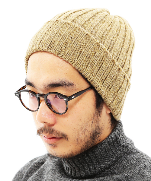 BEAMS PLUS（ビームスプラス）の「BEAMS PLUS / ウール ワッチキャップ（ニットキャップ/ビーニー・メンズ・ブラック/グレー/ベージュ/ナチュラル/オリーブ/ネイビー/ライトブルー/オレンジ・ONE SIZE）」の3枚目の写真