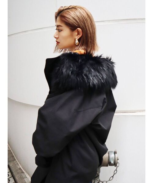 EMODA(エモダ)の「バルキーダブルコート(その他アウター・レディース・ブラック/ベージュ/カーキ・FREE)」の10枚目の写真