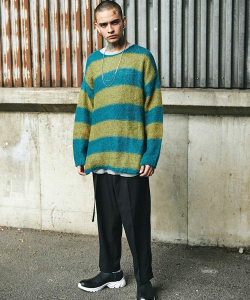 CHORD NUMBER EIGHT(コードナンバーエイト)の「STRIPE MOHAIR KNIT(ニット/セーター・メンズ・レッド/オレンジ/グリーン・SMALL/MEDIUM/LARGE)」の9枚目の写真