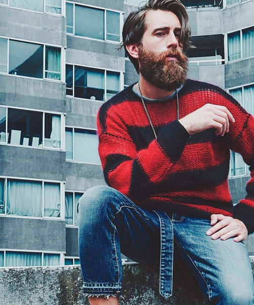 CHORD NUMBER EIGHT(コードナンバーエイト)の「STRIPE MOHAIR KNIT(ニット/セーター・メンズ・レッド/オレンジ/グリーン・SMALL/MEDIUM/LARGE)」の19枚目の写真