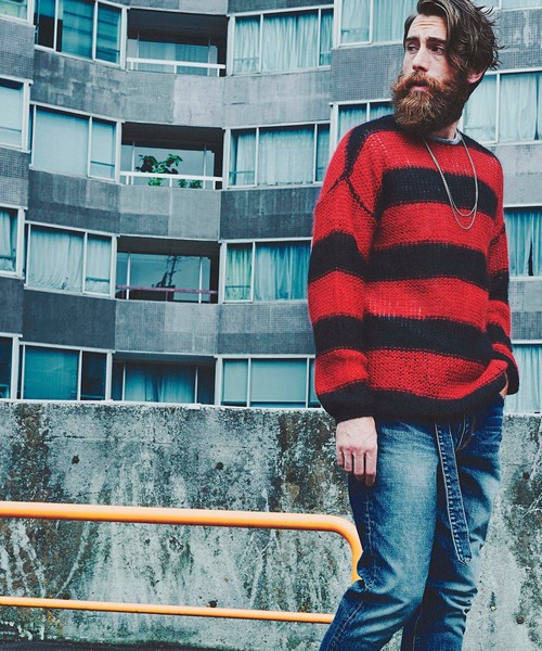 CHORD NUMBER EIGHT(コードナンバーエイト)の「STRIPE MOHAIR KNIT(ニット/セーター・メンズ・レッド/オレンジ/グリーン・SMALL/MEDIUM/LARGE)」の20枚目の写真