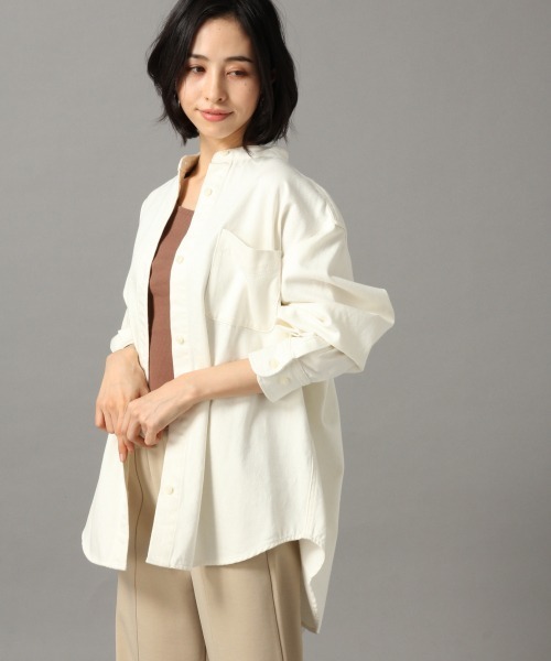 LOWRYS FARM（ローリーズファーム）の「デニムＢＩＧシャツ　868293（シャツ/ブラウス・レディース・オフホワイト/ブルー・FREE）」の14枚目の写真