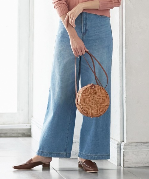 KOBE LETTUCE（コウベレタス）の「ロングワイドストレートデニムパンツ（デニムパンツ・レディース・ライトブルー/ベージュ・S/M）」の10枚目の写真