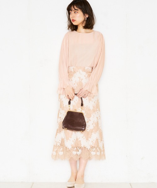 natural couture(ナチュラルクチュール)の「ランダムプリーツシフォンブラウス(シャツ/ブラウス・レディース・ライトグレー/オフホワイト/ピンク/その他1/その他2・FREE)」の16枚目の写真