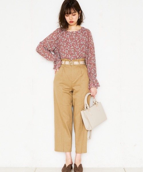 natural couture(ナチュラルクチュール)の「ランダムプリーツシフォンブラウス(シャツ/ブラウス・レディース・ライトグレー/オフホワイト/ピンク/その他1/その他2・FREE)」の21枚目の写真