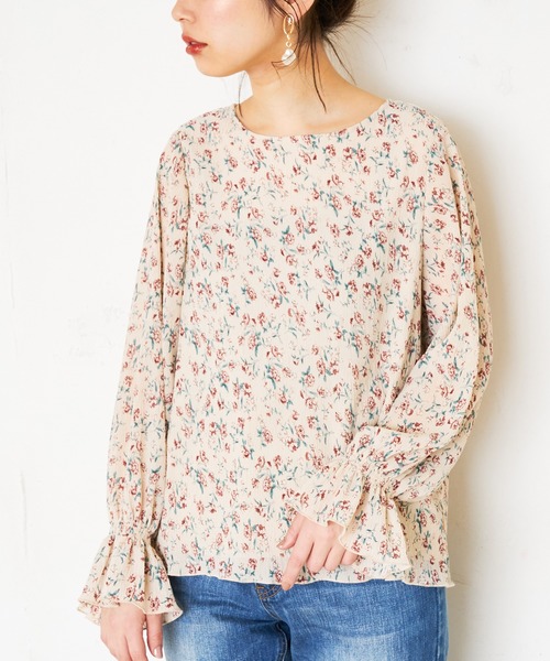 natural couture(ナチュラルクチュール)の「ランダムプリーツシフォンブラウス(シャツ/ブラウス・レディース・ライトグレー/オフホワイト/ピンク/その他1/その他2・FREE)」の18枚目の写真