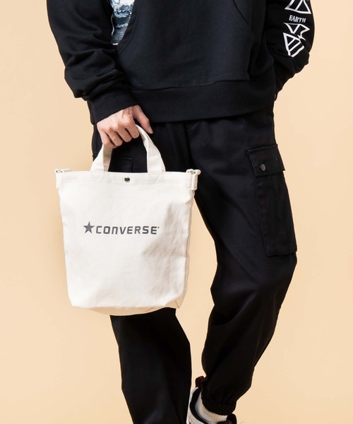 CONVERSE（コンバース）の「∴WEGO/CONVERS|別注2WAYロゴショルダー（ショルダーバッグ・メンズ・ブラック/レッド・FREE）」の3枚目の写真