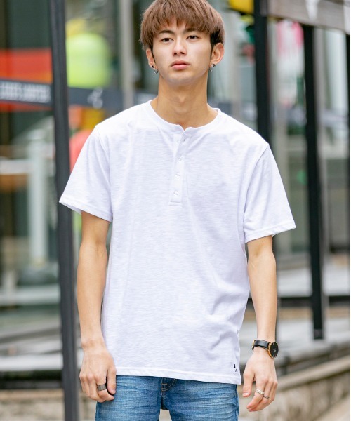 【CODEGRAPHY】★ストライプ ヘンリーネック 半袖 Tシャツ★ 楽天市場】ヘンリーネック（柄ストライプ）（Tシャツ