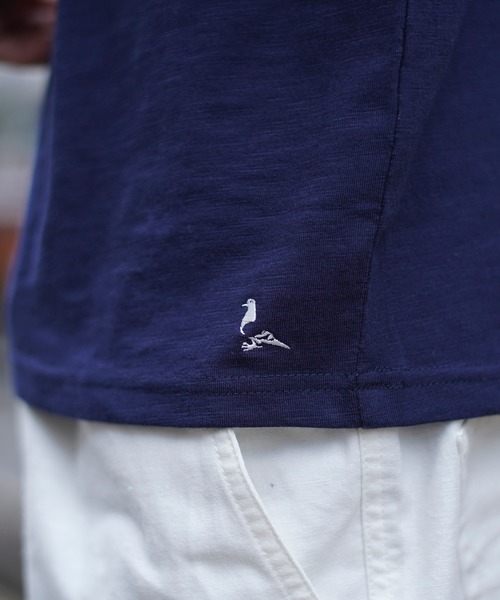London Denim（ロンドンデニム）の「18/- TC スラブ天竺 ヘンリーネック 半袖 Tシャツ（Tシャツ/カットソー・メンズ・グレー/ネイビー/ブラック/ホワイト/ピンク・M/L/XL）」の21枚目の写真