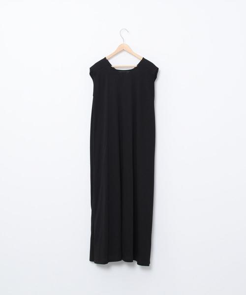 coen(コーエン)の「シルケット天竺フレアワンピース(ワンピース・レディース・ブラック/オリーブ・FREE)」の7枚目の写真